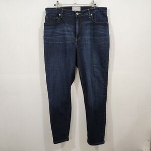 Everlane The Curvy High-Rise Skinny Jeans Dark Wash Stretch High-Waist Size 34R